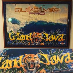 Quicksilver G Land custom framed contest banner