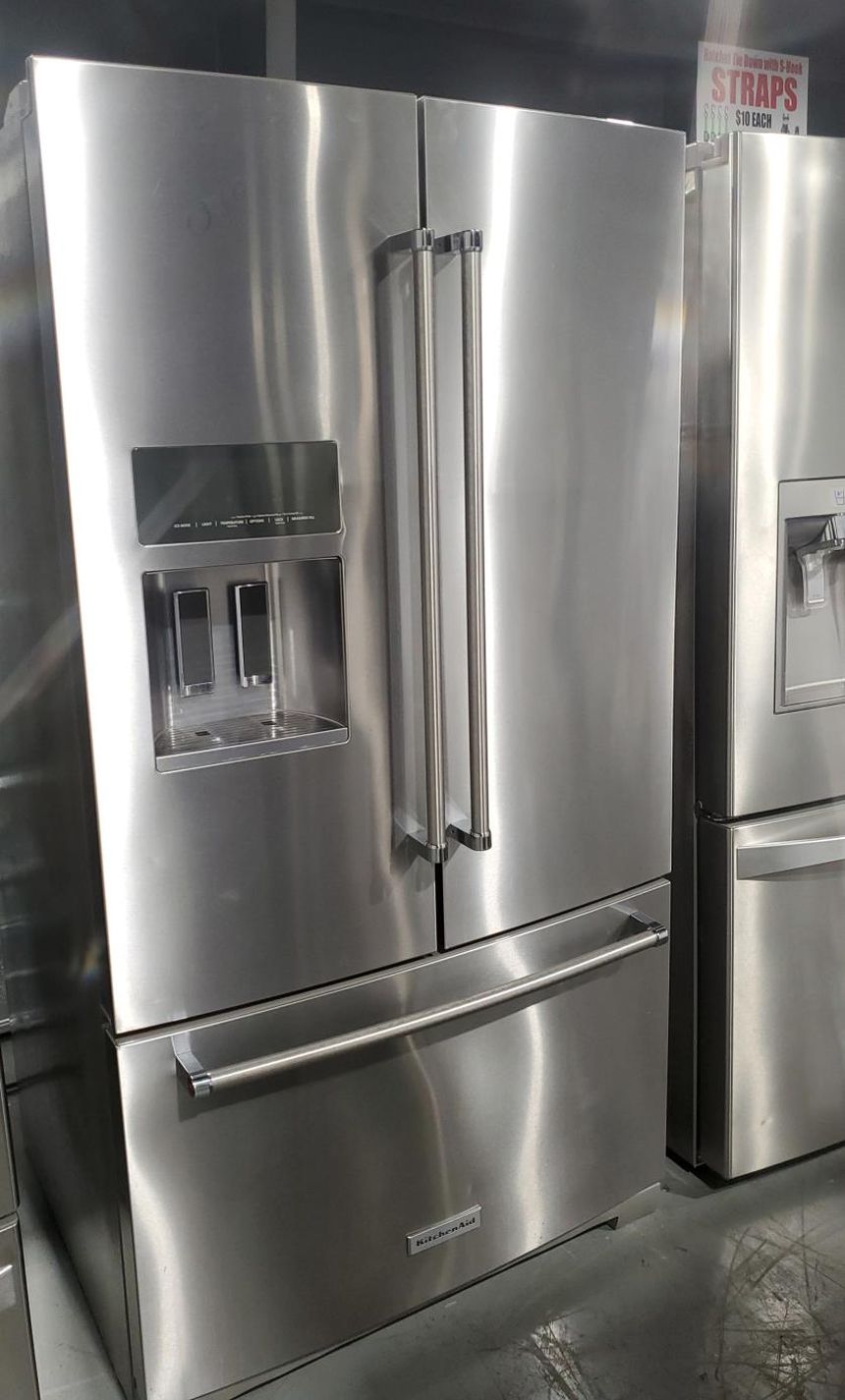 KitchenAid 3 Door Stainless Steel Refrigerator Fridge