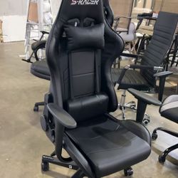 Black gaming chair (carbon fiber design) $80