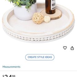 Round Decorative Beaded Tray 