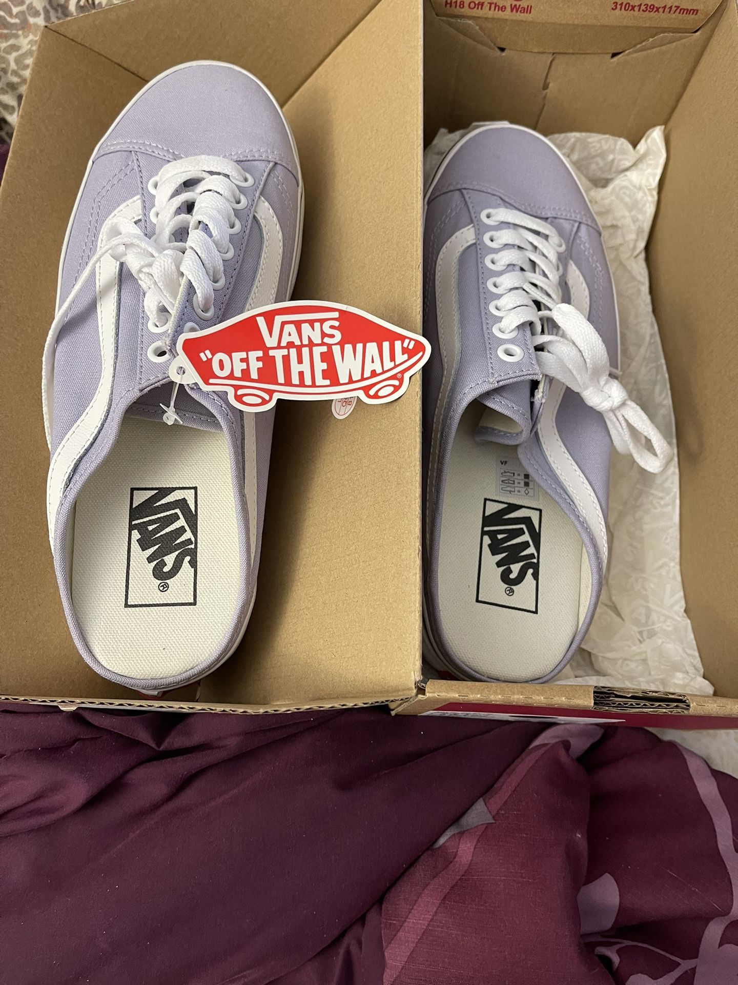Woman Vans Lavander Size 9 New