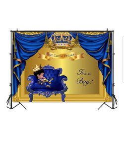 Prince Baby shower Backdrop