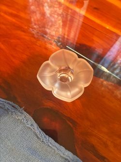 Frosted Crystal Flower Figurine