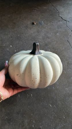 Ceramic white pumpkin