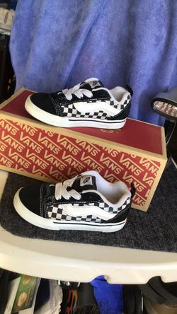 Vans Knu Skool checkerboard toddler shoes size 10