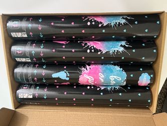THREEBEES Gender Reveal Confetti Cannons - Pink