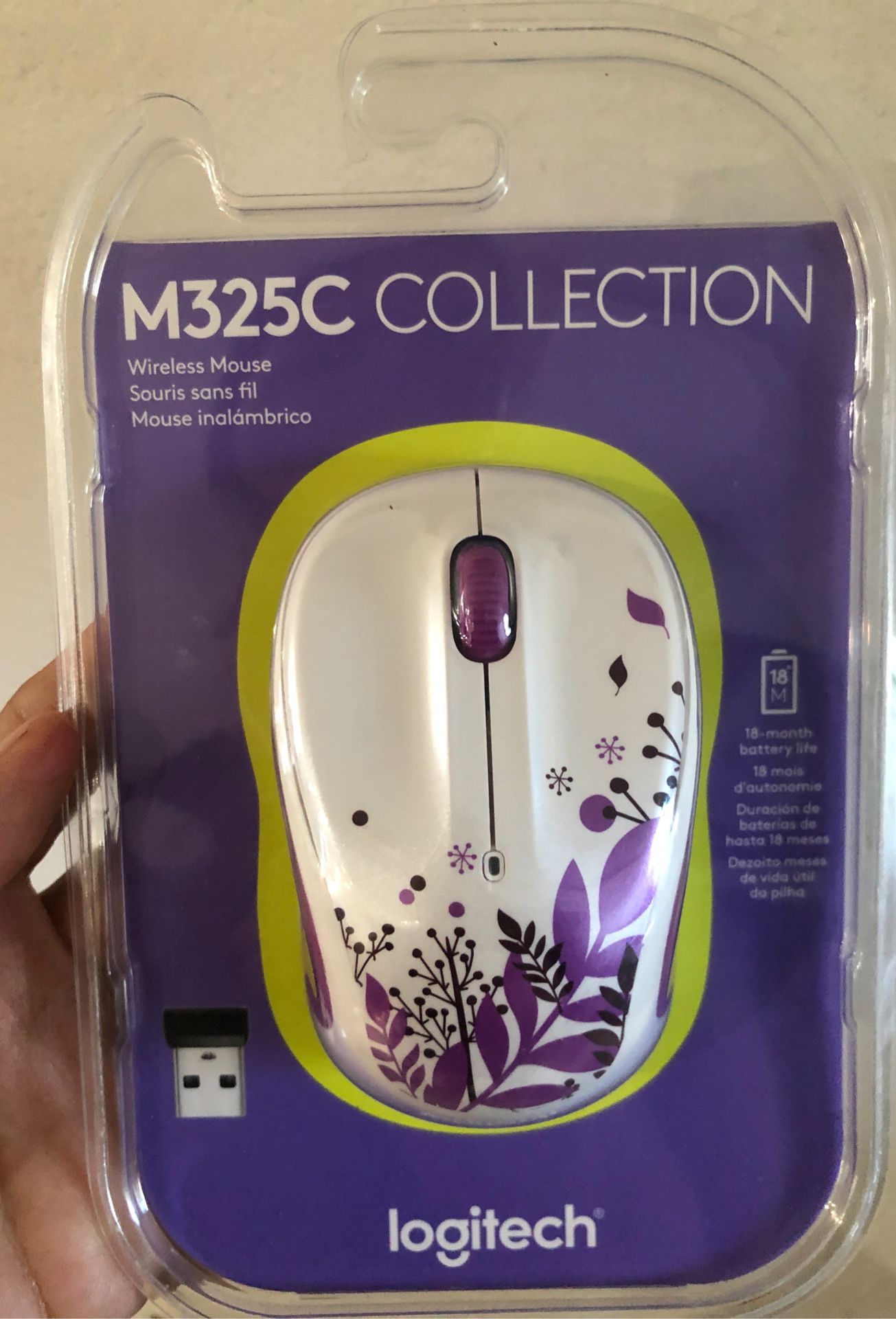 Wireless mouse Logitech purple