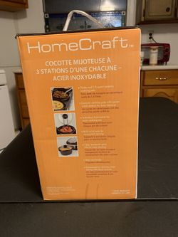 3station stainless slow cocker buffet