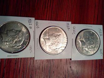 Peace silver Dollars $110. Each