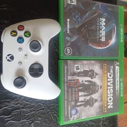 NEW XBOX SERIES X CONTROLLER AND 2 PRE-OWNED GAMES $55 FINAL PRICE SAME DAY SHIPPING 
