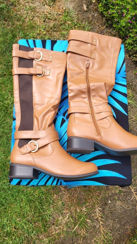 Cognac Boot W/ Buckle