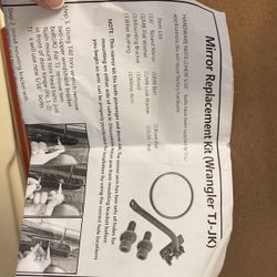 Replacement Wrangler Rear view Mirrors 