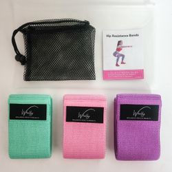 3 Resistance Exercise Bands – Light, Medium, Heavy