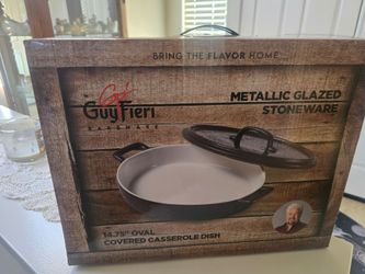 Metallic glaze stoneware oval and square