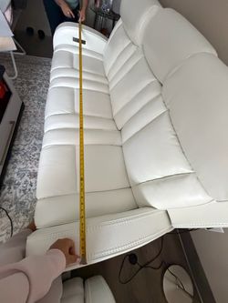 White Leather Sofa Couch