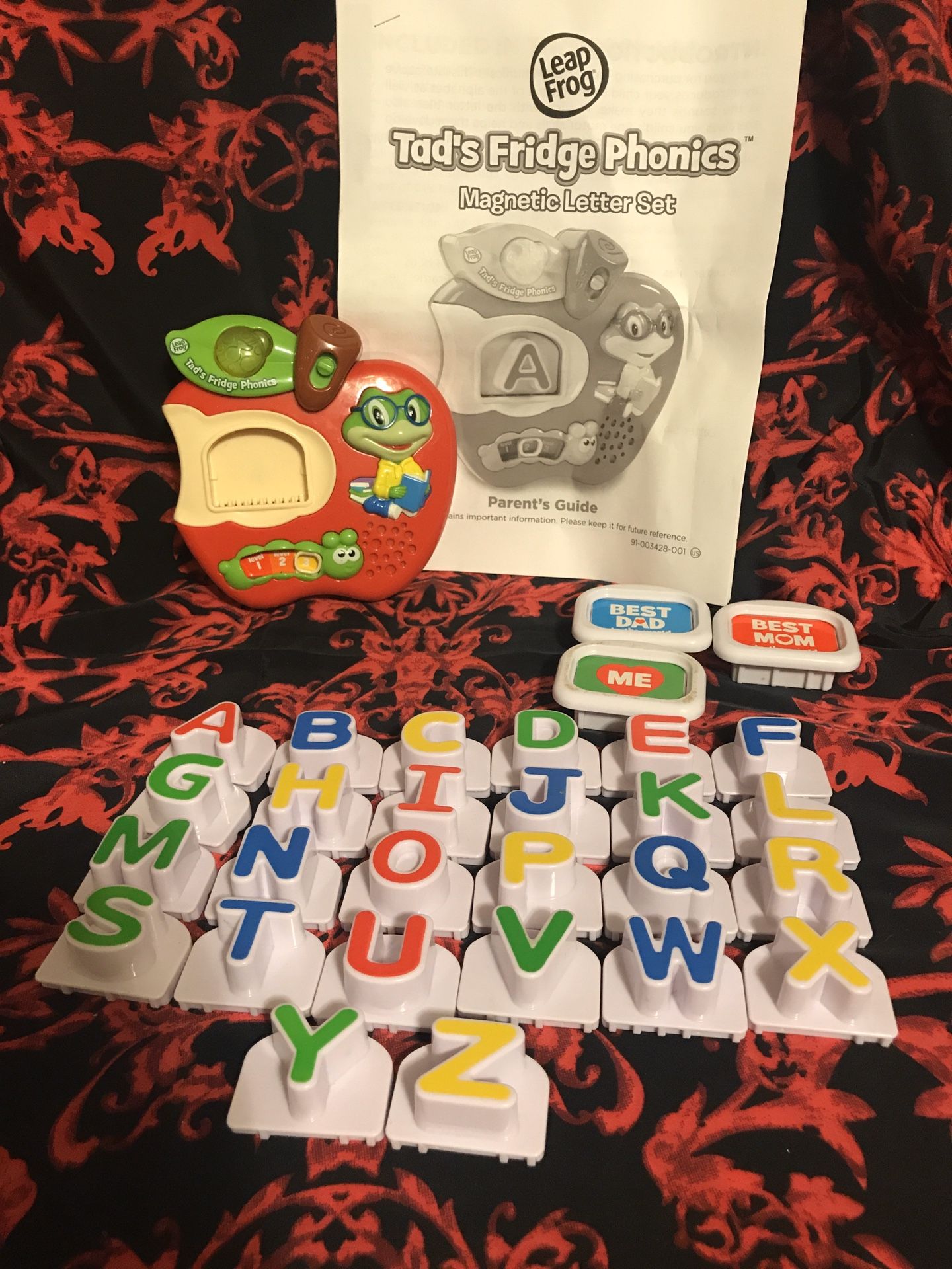 LeapFrog Tad's Fridge Phonics Batteries included with Parents Guide