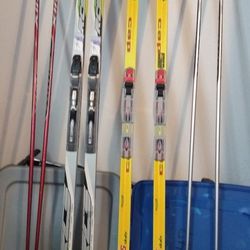 Cross Country Skis, Binders, Boots, Poles
