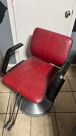 Red Hydraulic Barber Chair