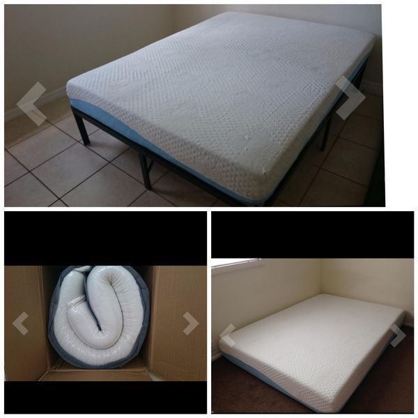 SALE!! New QUEEN size 10" Gel infused memory foam mattress $160 Or $220 with platform bed frame. Price is firm!!