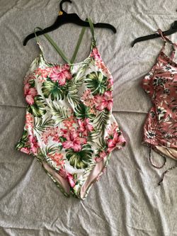 2 Bathing Suits New Never Worn. $ 5.00 for Both Size 18 W But fits a 14