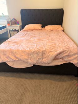 Queen frame and mattress