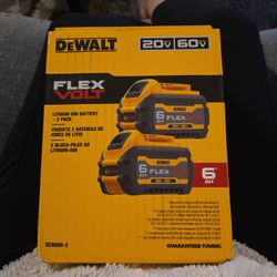 FLEXVOLT 20V/60V MAX Lithium-Ion 6.0Ah Battery Pack (2 Pack)
