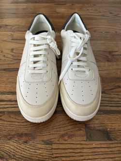 Men's Eur Size 44 Sandro Sneakers H19Magic Off white Blanc/Noir with box