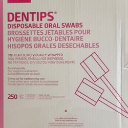 Medline Dentips Disposable Oral Swabs – Untreated, Individually Wrapped, 150 Count – Convenient & Hygienic!