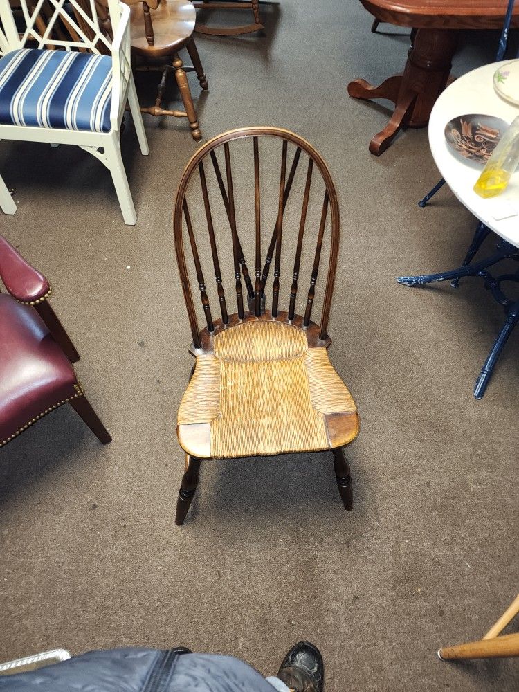 Rush Windsor Style Weaved Sitting Chair (*Worth $2,400 On Cherish Site*)