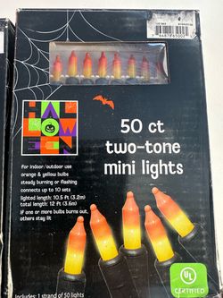 Halloween 50 Count Two-Tone Mini Lights