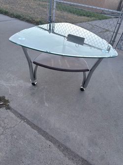 Glass coffee table