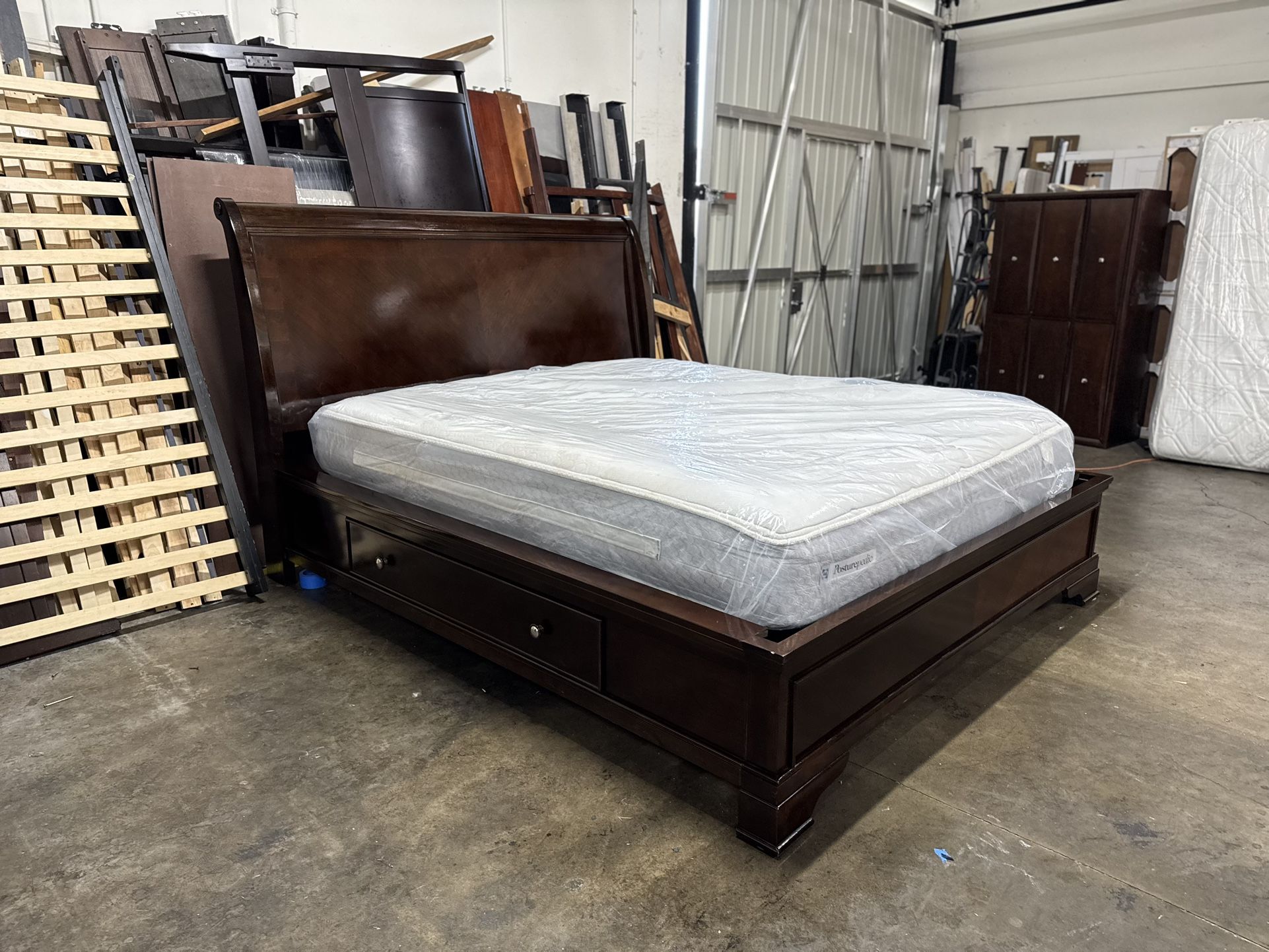 Cal King Bed And Mattress $399