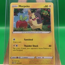 Pokemon Morpeko SWSH031 Sword & Shield Cosmos Holo Black Star Promo, LP, 2 Cosmos Swirls