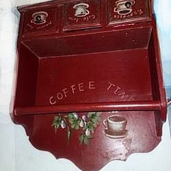 Vintage Wood Tea Cupboard 