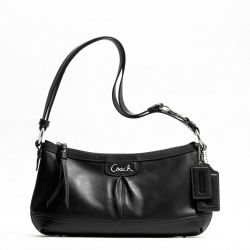 Coach black leather purse new