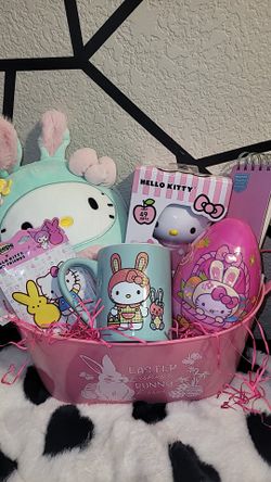 Hello Kitty Easter Squishmallow Gift Basket 