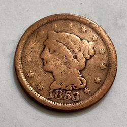 1853 Large Cent / Antique U.S Coin