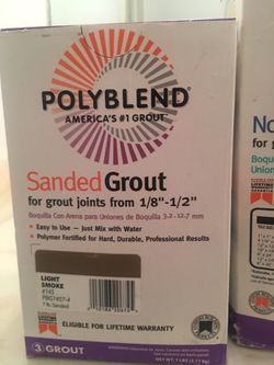 2 bags of grout for $10
