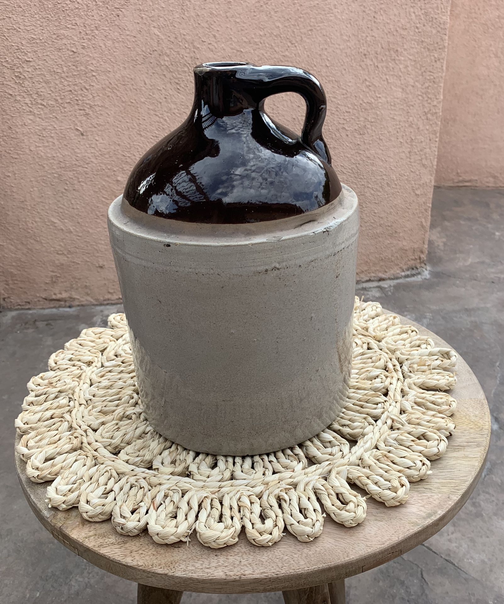 Vintage whisky crock jar