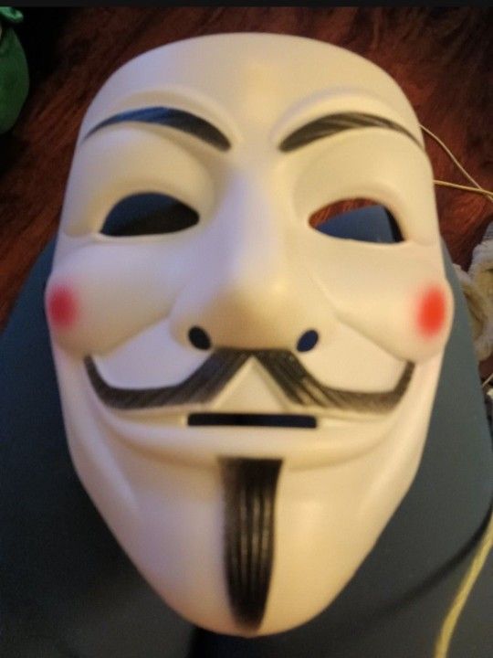 V For Vendetta Halloween Mask. Adult Size