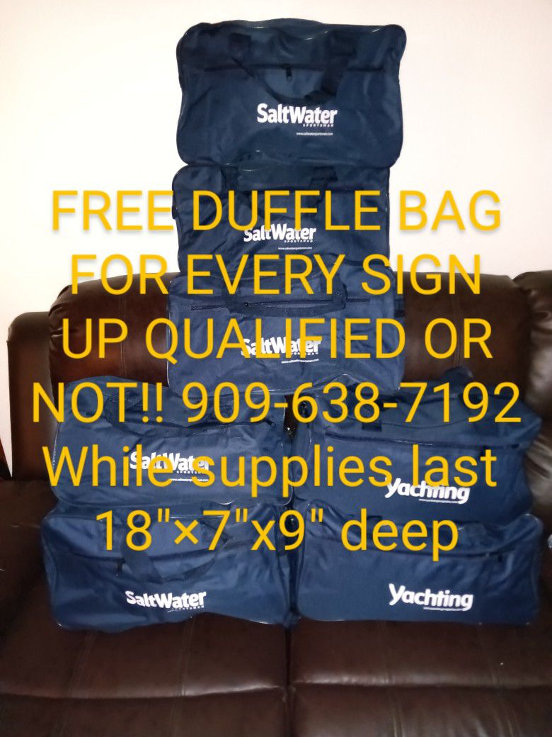 Free Duffle Bag For The Sign Up Of Government Phone 5G Android Blu