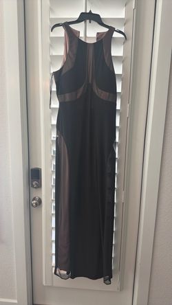 Black and Nude Sleeveless Maxi Dress