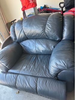 Blue reclining chairs