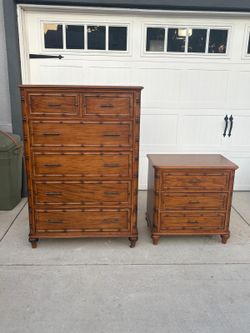 Wood Dresser and Nightstand Set