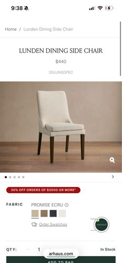 4 Arhaus Chairs