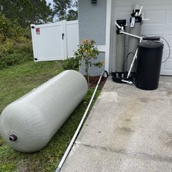 Rainsoft Water Softener system with chlorinating tank.