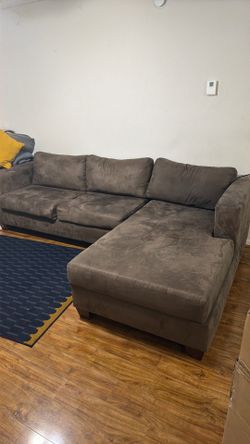 Brown sectional sofa