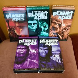 PLANET OF THE APES ORIGINAL FILM COLLECTION 1-5 VHS (SALE)