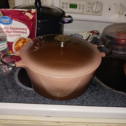 EX LARG MARTHA STEWART GORGEOUS HEAVY COOKING DISH POT 15 FIRM GREAT CONDITION