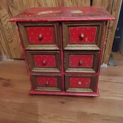  Hand Painted Jewelry Cabinet